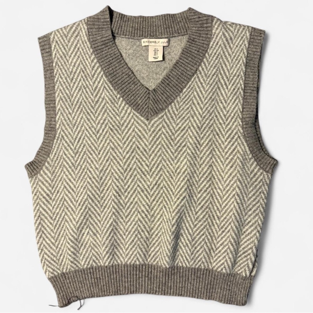 Sincerely Jules Gray V-Neck Sweater